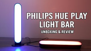 Philips Hue Play Light Bar Review amp Unboxing Great Compact Bright Smart Home Lights [upl. by Nyliret87]