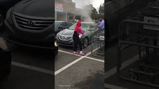 Grocery employee SMASHES smoke filled car 😱 [upl. by Jahdiel592]