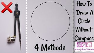 How to draw perfect circles without compass  4 Methods  amazing circle drawing tricks for Kids [upl. by Tisbee]