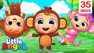 Cheeky Monkeys Song  More Little Angel Kids Songs amp Nursery Rhymes [upl. by Busiek421]