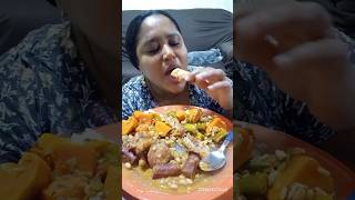 mukbang muito feijão costela defumada linguiça charque abóbora quiabo arroz vídeo todo no canal [upl. by Mauve172]