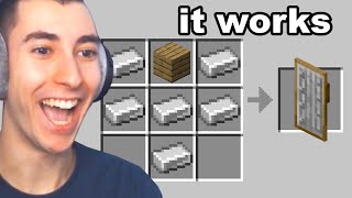 Testing VIRAL Minecraft Crafts to see if they work [upl. by Ynnhoj]