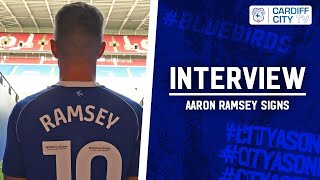 FIRST INTERVIEW  AARON RAMSEY IS A BLUEBIRDAGAIN [upl. by Drahser]