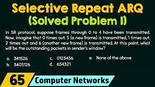 Selective Repeat ARQ Solved Problem 1 [upl. by Ahsienod]