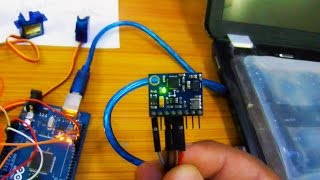 Arduino based GY87 3axis Gyro Test with servos  MPU6050 [upl. by Gebler952]