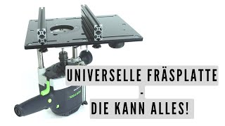 Neuheit Universalfräsplatte Als Frästisch oder handgeführt  damit ist alles möglich [upl. by Amluz]