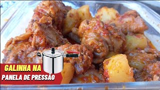 GALINHA COZIDA NA PANELA DE PRESSÃO  GALINHA GUISADA [upl. by Scandura]