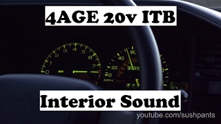 4AGE 20v Blacktop  Interior sound with ITBs [upl. by Macdonald213]