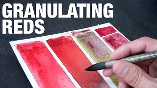 Granulating RED watercolour paint [upl. by Paley380]