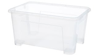 IKEA Samla Box Clear 11x7 ½x5 ½ quot1 gallon  Lid for box [upl. by Trevor]