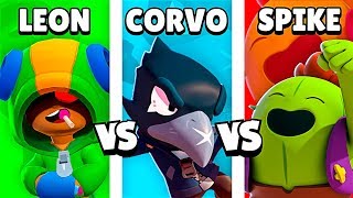 LEON VS CORVO VS SPIKE Chi è il MIGLIOR LEGGENDARIO Brawl Stars ITA [upl. by Mauricio]