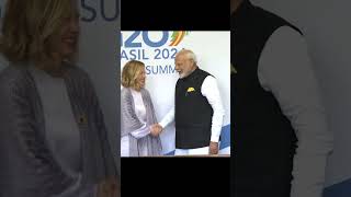 PM Modi and PM Giorgia Meloni at the G20 Summit in Brazil  meme reaction funny memes G20Summit [upl. by Sisak]