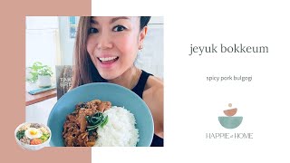 How to make JEYUK BOKKEUM SPICY PORK BULGOGI by Happie at Home [upl. by Sutsugua]