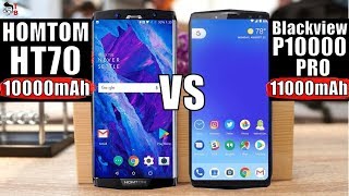 HOMTOM HT70 vs Blackview P10000 Pro Compare Big Battery Phones of 2018 [upl. by Atenik]