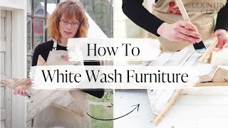 How to WhiteWash Furniture using Chalk Paint by Blue Egg Brown Nest [upl. by Sokin]