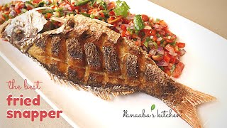 Crispy Fried Red Snapper Fish  how to fry whole red snapper fish [upl. by Carli]