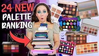 RANKING 24 NEW EYESHADOW PALETTES FROM WORST TO BEST [upl. by Anayek]