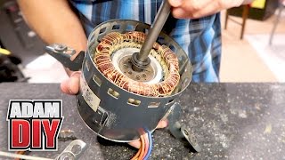 How to oil electric HVAC fan motors with no port  Squeaky Furnace Repair [upl. by Elgna963]