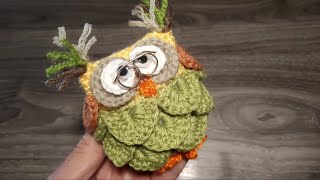 Gufo Uncinetto Amigurumi Tutorial 🦉 Buho Crochet  Owl Crochet 💚 Coruja Croche [upl. by Ailahtan]