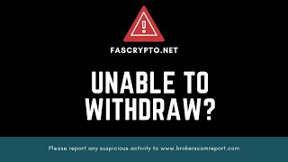 fascryptonet Review Unable to Withdraw Issue [upl. by Anoblav]