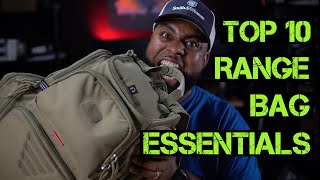 TOP 10 RANGE BAG ESSENTIALS  Everything you should have before your next shooting range session [upl. by Cristiona]