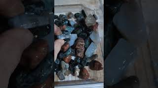 Tumbled Rocks Stage 1 Actinolite And Tremolite rockcollecting rockhounders [upl. by Grim]