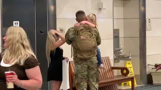 Video of soldiers homecoming at Orlando airport goes viral [upl. by Lerrehs]