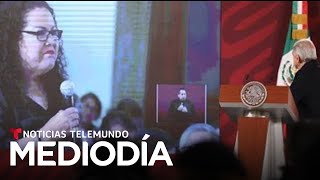 AMLO responde a la muerte de la periodista Lourdes Maldonado  Noticias Telemundo [upl. by Niveg]