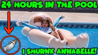 24 Hours At The Pool We Shrunk Annabelle [upl. by Picco]