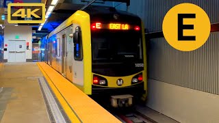 Los Angeles Metro Rail E Line Santa Monica to Downtown Los Angeles Little Tokyo Arts District 4K [upl. by O'Dell772]