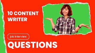 10 CONTENT WRITER INTERVIEW QUESTIONS And Tips on How to Answer Them [upl. by Drud983]