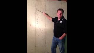 Cracked Concrete Foundation Wall damage PT1  Attack A Crack [upl. by Anaid]