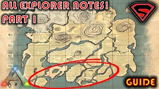 ARK SURVIVAL EVOLVED THE ISLAND ALL EXPLORER NOTES PART 1 [upl. by Mechling]