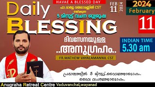 DAILY BLESSING 2024 DAY 11FRMATHEW VAYALAMANNIL CST [upl. by Enomed]