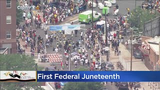 Juneteenth 2021 Thousands Celebrate Newest Federal Holiday In Denvers Five Points Neighborhood [upl. by Anyala491]