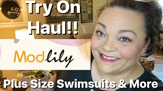 Modlily Try On Haul  Plus Size Swim Suits amp More [upl. by Cirnek]