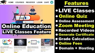 How to create an Online educational website with Live Classes feature LMS Website using WordPress [upl. by Madel]