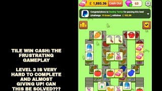 Tile Cash Win  Scam or Legit quotPaying Appquot Gameplay Walkthrough Experience [upl. by Acillegna]