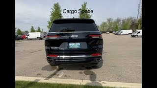 2023 Jeep Grand Cherokee L Overland Cargo Space  Car Conversations [upl. by Atneuqal223]