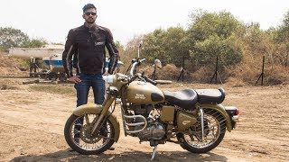 Royal Enfield Classic 500 Desert Storm Review  Faisal Khan [upl. by Kerril]