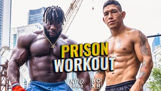 Prison Workout with NDO CHAMP Body Builder vs Calisthenics [upl. by Ossie]