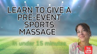 Preevent Sports Massage  Teaching Practice Demo [upl. by Acinimod]