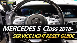 Mercedes SClass 2018 2019 2020 2021  Service Light Reset [upl. by Anoi]