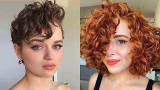 Chic Curly Haircut Ideas  Short Hairstyles for Curly Hair [upl. by Jerusalem]