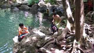 Erawan National Park Waterfall Thailand [upl. by Atirec]