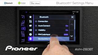 How To  AVH280BT  Bluetooth Settings Menu [upl. by Aiepoissac910]