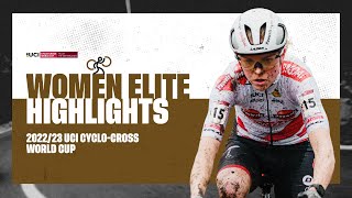 Women Elite Highlights  RD 7 Hulst NED  202223 UCI CX World Cup [upl. by Aynnek]