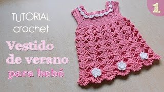 Como tejer vestido a crochet para bebe 12 [upl. by Ieluuk890]