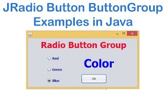 jRadiobutton Buttongroup Example in Java Netbeans [upl. by Udela258]