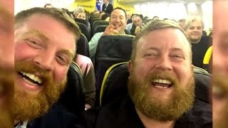 Man Randomly Finds Doppelganger Sitting Next to Him on Plane [upl. by Eeram361]